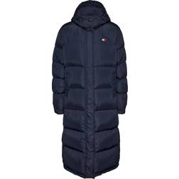 Tommy Jeans Down Hooded Longline Alaska Puffer Coat - Dark Night Navy