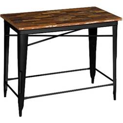 Home ESPRIT Træ Metal Natural/Black Spisebord 66x120cm