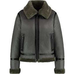 Taifun Lambskin Jacket - Dark Sage