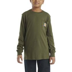 Carhartt Boy's Long Sleeve Graphic Pocket T-shirt - Olive (CA6606)