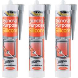 EverBuild General Purpose Silicone Sealant 280ml 3pcs