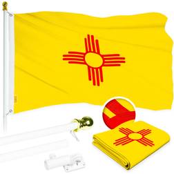 G128 New Mexico Embroidered 210D Flag 48x30"