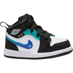 Nike Jordan 1 Mid SE TD - Black/White/Hyper Jade/Siren Red