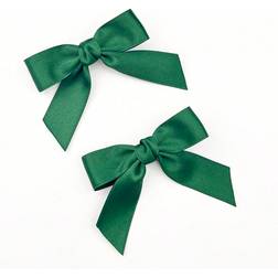 Shein Dark Green Bowknot Hair Clips For Women