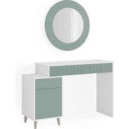 Vicco Vanity Desk White Mint Green Dressing Table 40x120cm