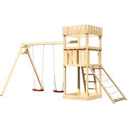 Karibu Akubi Knights Castle Lion Grid Ramp & Double Swing