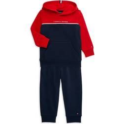 Tommy Hilfiger Toddler Signature Colorblock Hoodie & Joggers Set 2-piece - Navy Blazer/Red