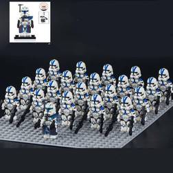 Bonxaif 21Pcs/Set Star Wars 501st Clone Troopers Rex Minifigures Set Fit Lego