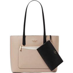 Kate Spade Staci Colorblock Leather Tote Set - Warm Beige Multi