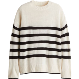 H&M Sweater - Light Beige/Striped