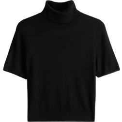 H&M Fine Knit Turtleneck Top - Black