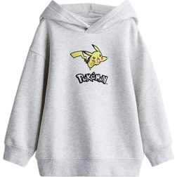 H&M Hoodie with Motif - Gray Melange/Pokémon (1243123002)