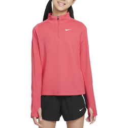 NIKE Big Kid's Dri-FIT Long Sleeve 1/2 Zip Top - Aster Pink/White (FD2853-629)