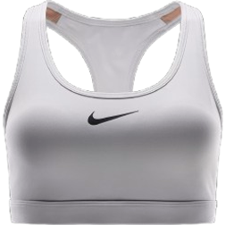 Nike Swoosh Medium Support Women's Padded Sports Bra - White/Stone Mauve/Black