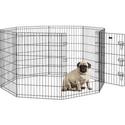 Pawhut 8-Panel DIY Dog Pen with Door 61x91cm