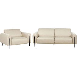 Beliani Askim Beige Sofa 207cm 2Stk. 4-Sitzer