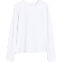 H&M Long Sleeved Microfibre Top - White