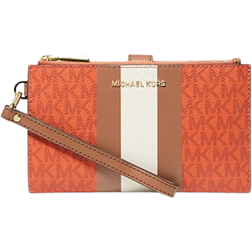 Michael Kors Adele Logo Stripe Smartphone Wallet - Deep Orange Multi