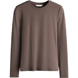 H&M Long Sleeved Microfibre Top - Dark Mole