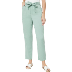 Wallis Pleat Front Belted Tapered Trouser - Green