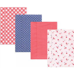 Hudson Cotton Flannel Burp Cloths Cherry Sweet 4-pack