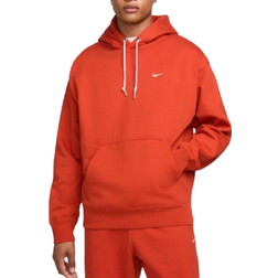 Nike Men's Solo Swoosh Fleece Pullover Hoodie - Dragon Red/White