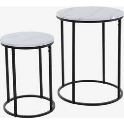 Daells Bolighus Lamp Table Set White/Black Kleintisch 40cm 2Stk.