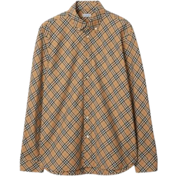 Burberry Runway Check Cotton Shirt - Sand