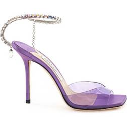 Jimmy Choo Saeda 100 PVC/Satin - Wisteria Purple