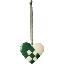 Maileg Braided Heart Dark Green Weihnachtsbaumschmuck 5cm