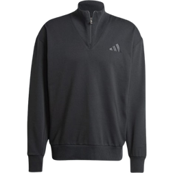 adidas All SZN Fleece Quarter-Zip Crew Sweatshirt - Black