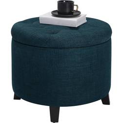 Convenience Concepts Designs4Comfort Blue Pouffe 17"