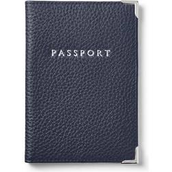 Aspinal of London Saffiano Passport Cover - Navy