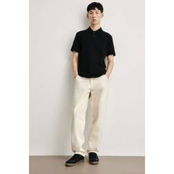 H&M Sort Poloshirt piqué Regular Fit