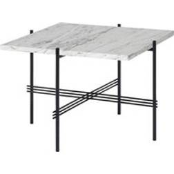 GUBI TS Small Square White/Black Coffee Table 21.7x21.7"