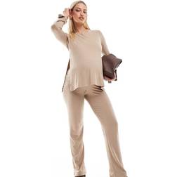 Mamalicious Mammakläder Beige Byxor Med Vida Ben XL