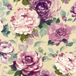 Wallquest Villa Rosa Floral Chintz Purple Wallpaper Botanical Feature