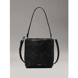 Calvin Klein Quilted 2-in-1 Bucket Bag Black One Size