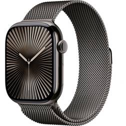 Apple Watch Series 10, Titanium, 46mm, GPS + Cellular, Milanese Loop, Black