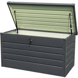 Garden Sanctuary Outdoor Storage Box 350L Metal Lockable Utility Chest Cushion