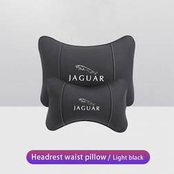 Maxpower Car Neck Pillows Pu Leather Memory Foam Headrest Lumbar Cushion