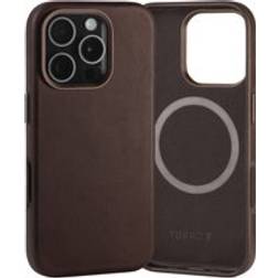 Torro iPhone 16 Pro Leather Slimline Bumper Case MagSafe Compatible Dark Brown