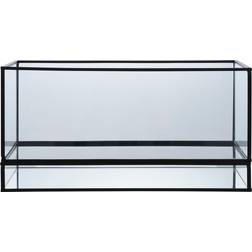House Nordic Hurricane L30 Metal/Glas Sort 30x12x15 cm Fyrfadsstage