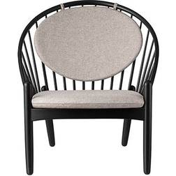 FDB Møbler Jørna Stol J166 Black Painted Oak-Light Grey Fåtölj