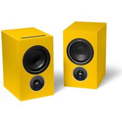 PSB Alpha iQ Streaming Powered Speakers w/ BluOS - Pair - Tangerine Yellow