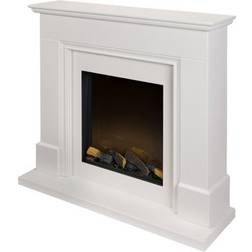 Focal Point Kendal White Metal & Wood Freestanding Electric Fire Suite One Size