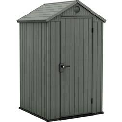 Keter 4X4 Ft Green Plastic Shed With Floor (Building Area )
