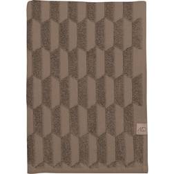 Mette Ditmer Gæstehåndklæde Geo 35 x 55 cm Badehåndklæde Beige, Brun