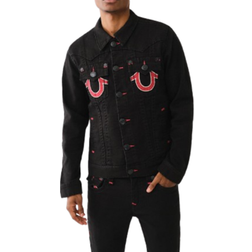 True Religion Jimmy Buddha Logo Super T Jacket - Body Rinse Black