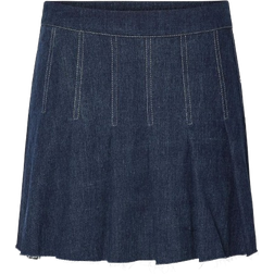 Pieces Fabia Denim Skirt - Dark Blue Denim